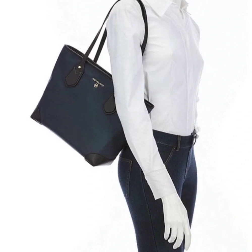 Michael Kors Eva Small Nylon Gabardine Top-Zip Tote Bag - Picture 3 of 13